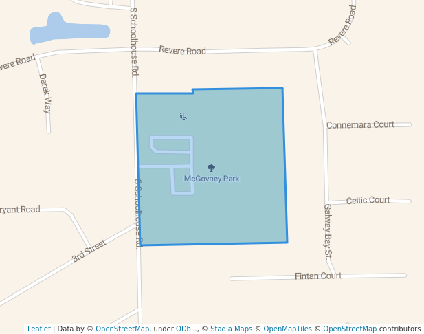 walking in McGovney Park map in Mokena