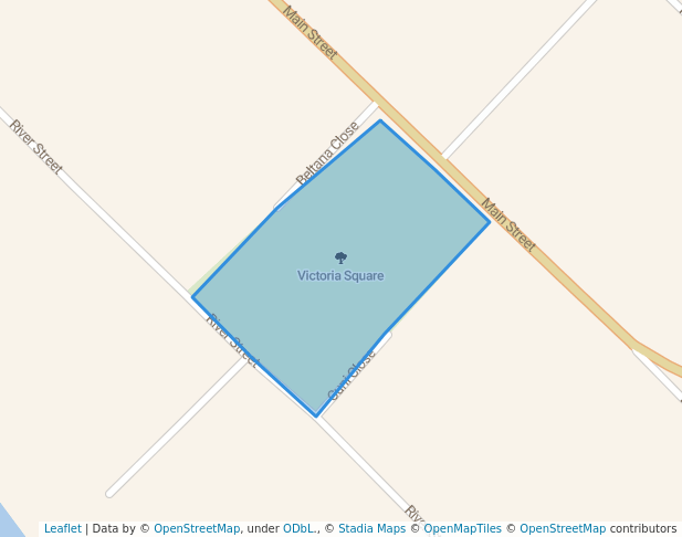 walking in Victoria Square map in Cundletown