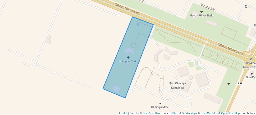walking in Olimpiya Parkı map in Şəki