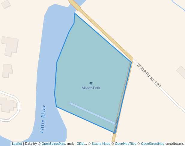 walking in Mason Park map in Menominee