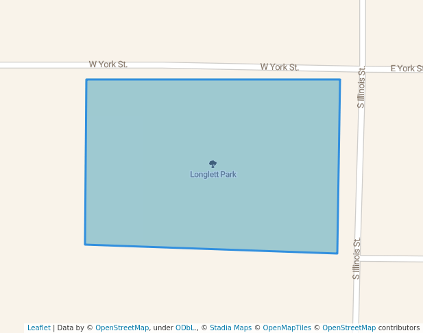 walking in Longlett Park map in Camp Point