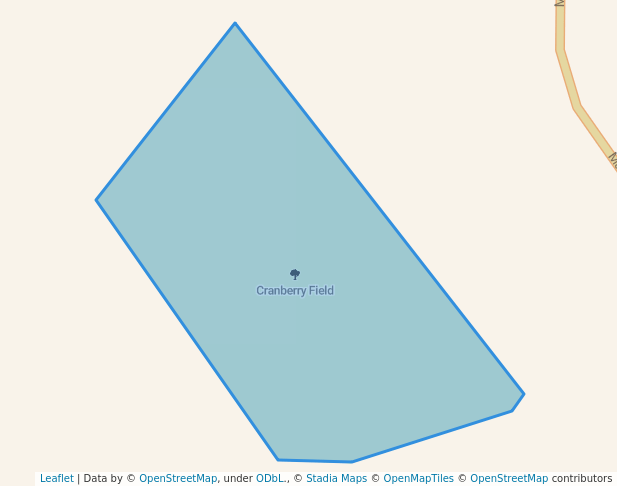 walking in Cranberry Field map in Powell River
