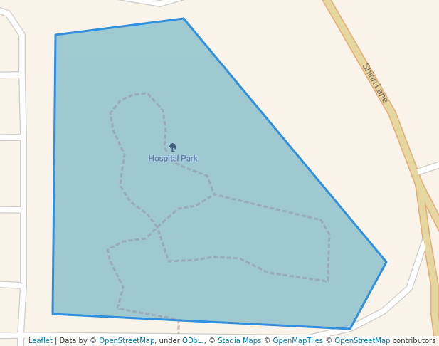 walking in Hospital Park map in Hannibal