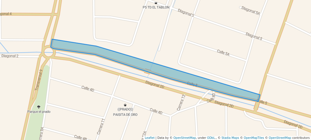 walking in Parque lineal las golondrinas map in Montería