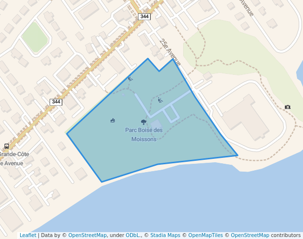 walking in Parc Boisé des Moissons map in Saint-Eustache