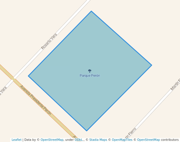 Parque Pte. Perón in Las Flores | Map and Routes