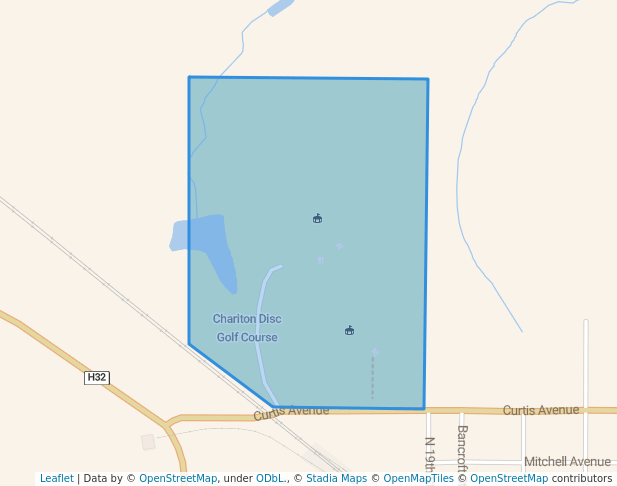 walking in Northwest Park map in Chariton