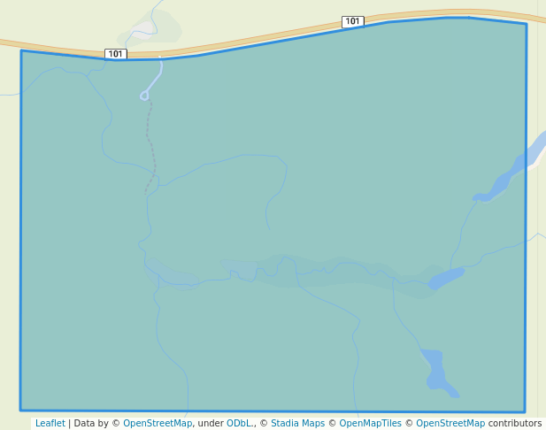 walking in Potholes Provincial Park map in Hawk Junction