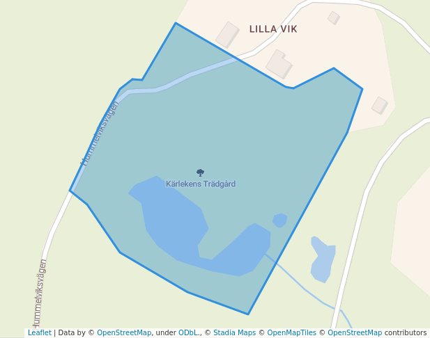 Kärlekens Trädgård in Lilla Vik | Map and Routes