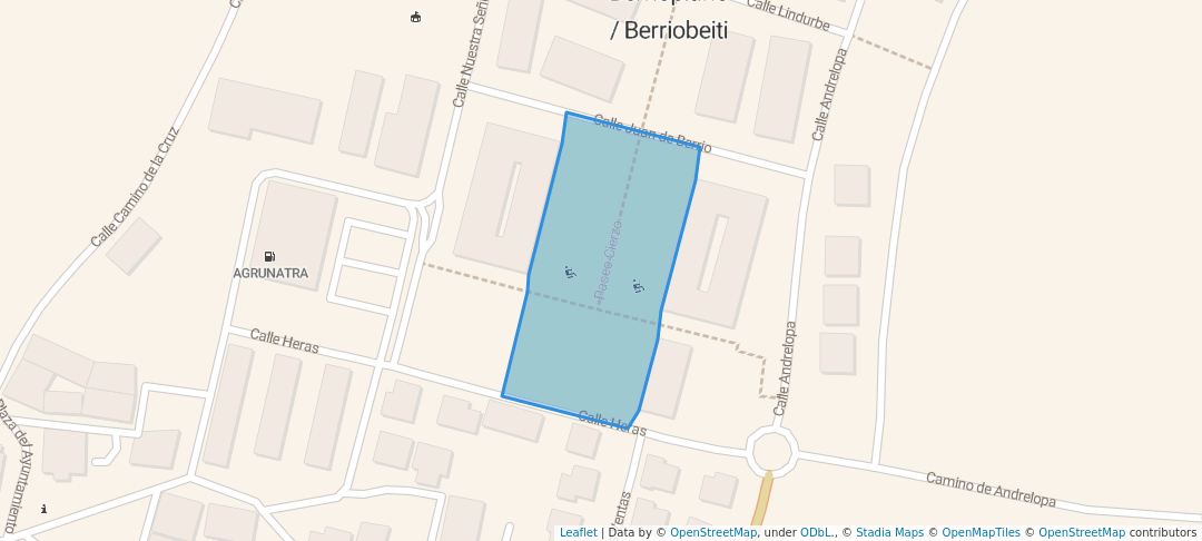 walking in Parque del Cierzo map in Berrioplano