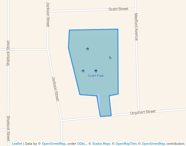 walking in Grahl Park map in Medford