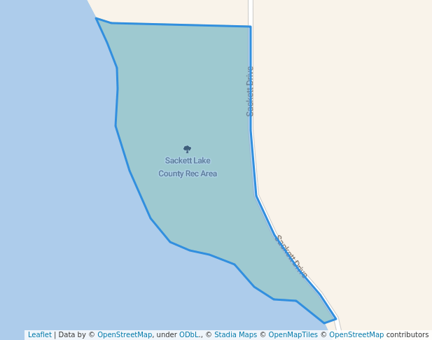 walking in Sackett Lake County Rec Area map in Medford