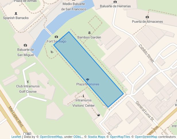 walking in Plaza Moriones map in Manila