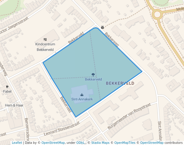 walking in Bekkerveld map in Heerlen