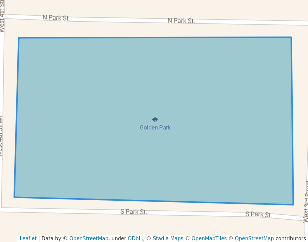 walking in Golden Park map in Golden