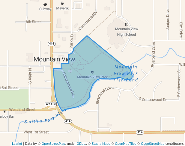 walking in Mountain View Park map in Mountain View