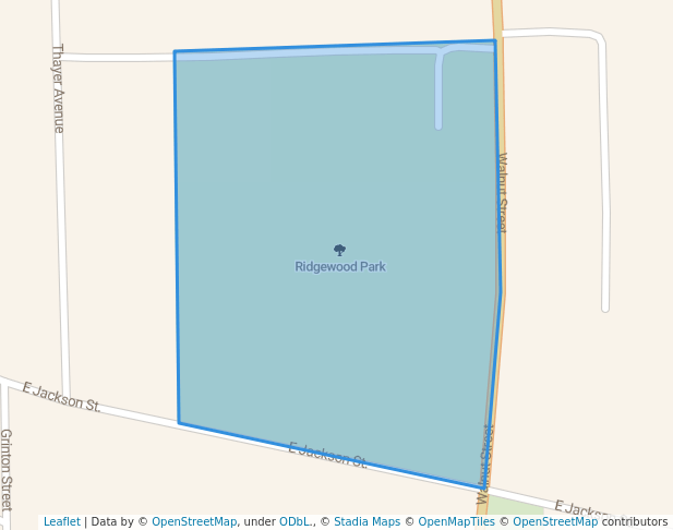 walking in Ridgewood Park map in Joliet
