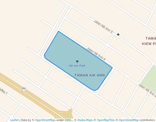 walking in Aik Ann Park map in Semenyih