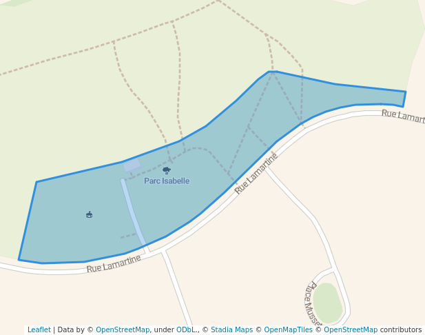 walking in Parc Isabelle map in Châteauguay