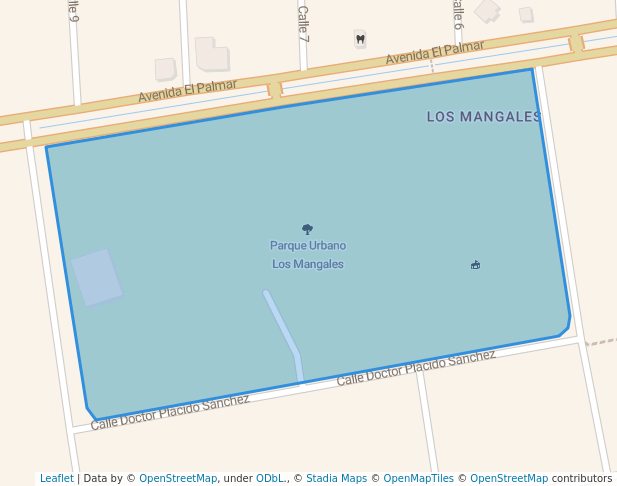 walking in Parque Urbano Los Mangales map in Santa Cruz de la Sierra