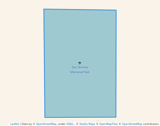 walking in Doc Simmer Memorial Park map in Polk City