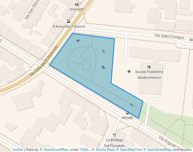 walking in La Montagnola map in Firenze