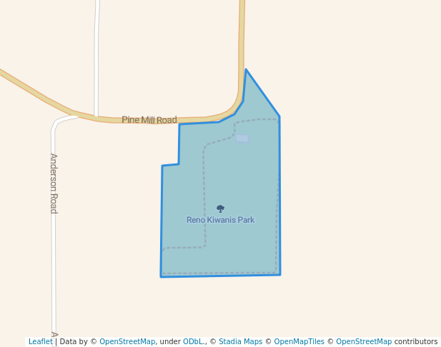 walking in Reno Kiwanis Park map in Reno