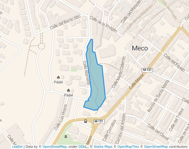 walking in El Verdoso map in Meco