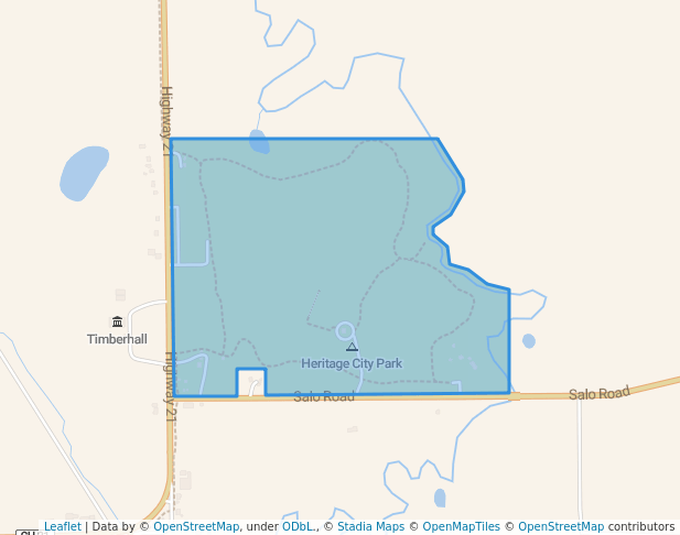 walking in Embarrass Heritage Park & Campground map in Embarrass