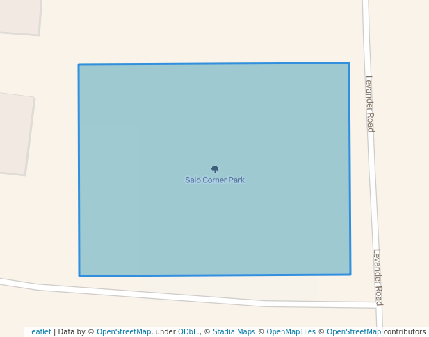 walking in Salo Corner Park map in Embarrass