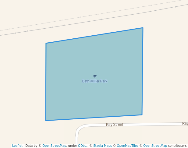 walking in Bath-Miller Park map in Marshall