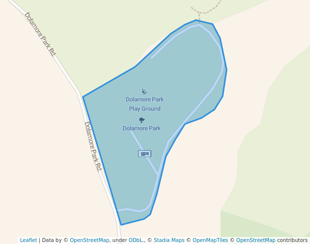 walking in Dolamore Park map in Upper Charlton