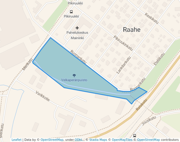 Velkaperänpuisto in Raahe | Map and Routes