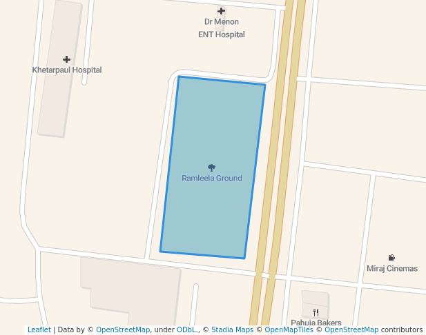 walking in Ramleela Ground map in Hisar