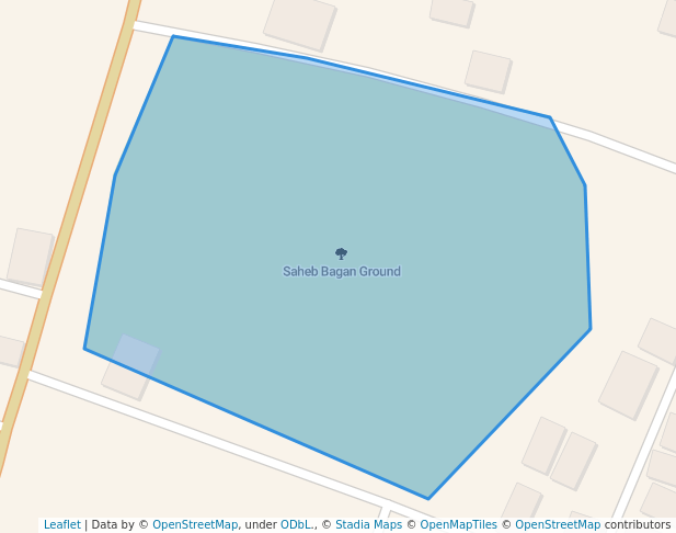 walking in Saheb Bagan Ground map in Bandel