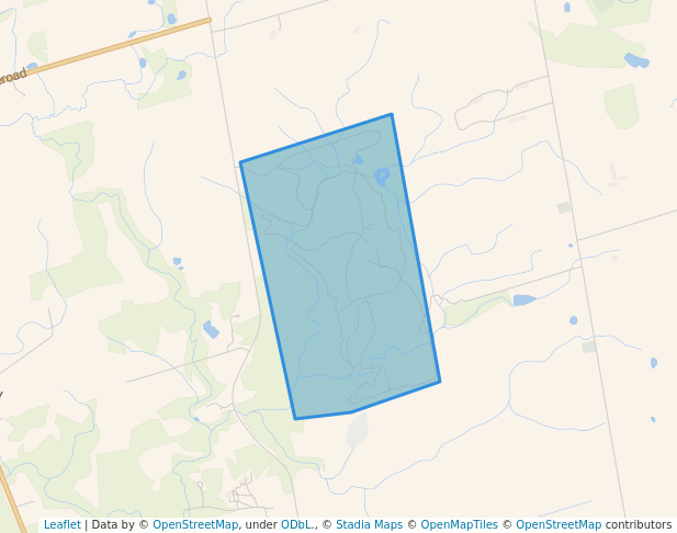 walking in Cold Creek Conservation Area map in Nobleton