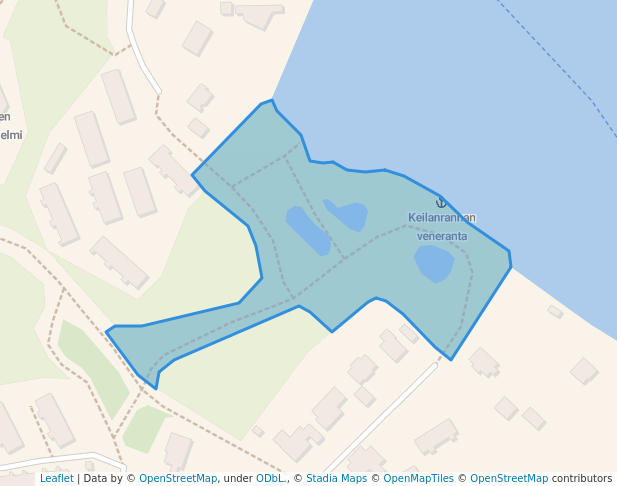 walking in Keilanrannanpuisto map in Kuopio