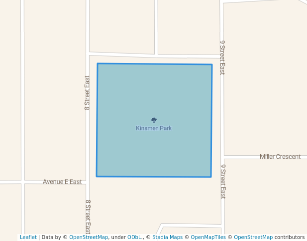 walking in Kinsmen Park map in Wynyard