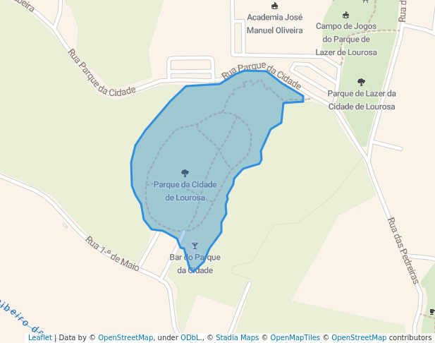 walking in Parque da Cidade de Lourosa map in Lourosa