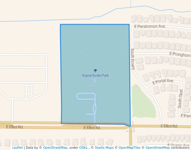 walking in Signal Butte Park map in Mesa