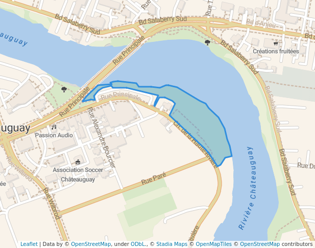 walking in Parc Moïse-Prégent map in Châteauguay