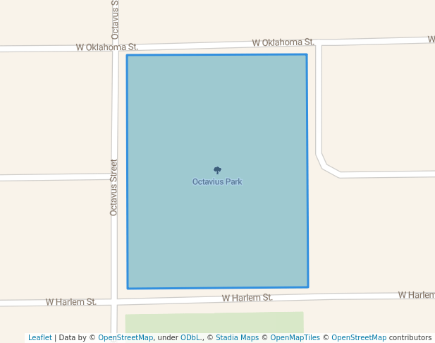 walking in Octavius Park map in Pampa