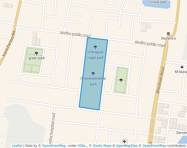 walking in Chandrashekhar park map in Patna