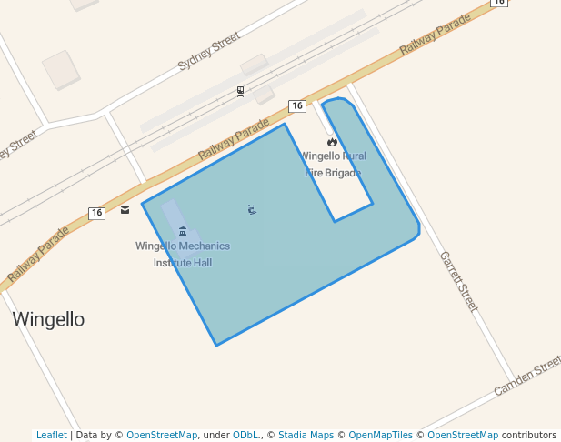 walking in Casburn Park map in Wingello