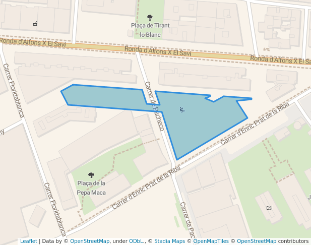 walking in Plaça de Can Gasol map in Mataró