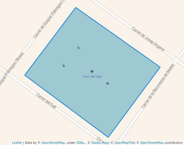 walking in Parc del Gall map in Esplugues de Llobregat
