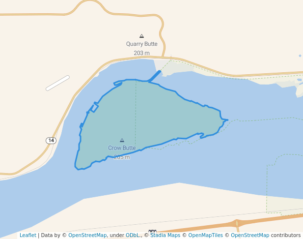 walking in Crow Butte Park map in Paterson