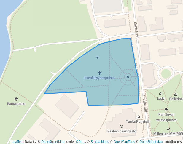 Itsenäisyydenpuisto in Raahe | Map and Routes