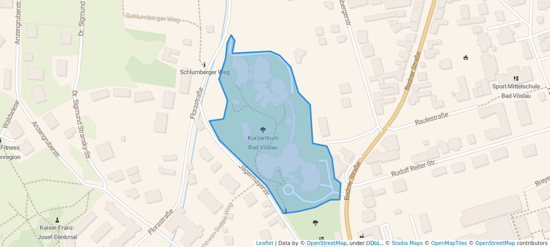 walking in Kurzentrum Bad Vöslau map in Bad Vöslau