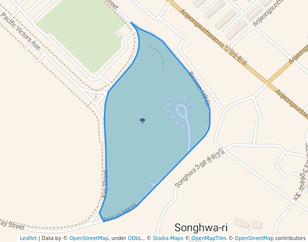 walking in Beacon Hill Park map in Pyeongtaek